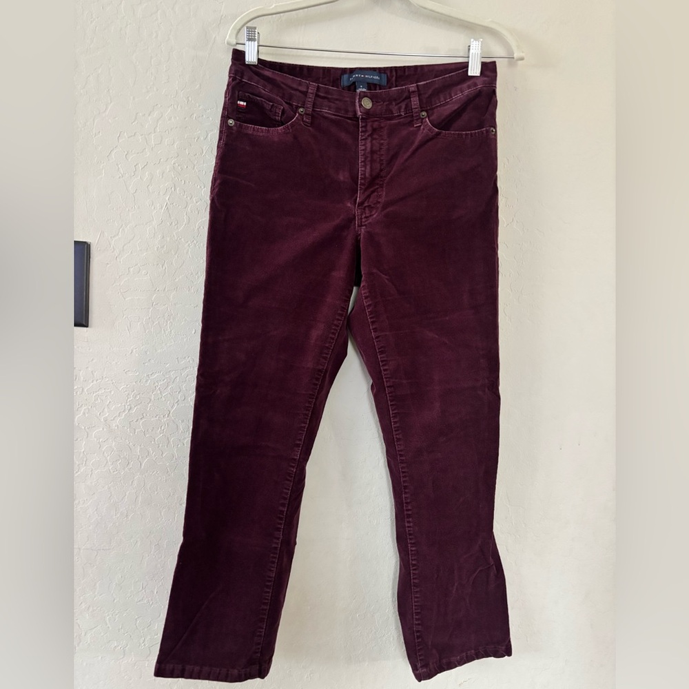 Tommy Hilfiger Burgundy Corduroy Pants – Women’s Size 8